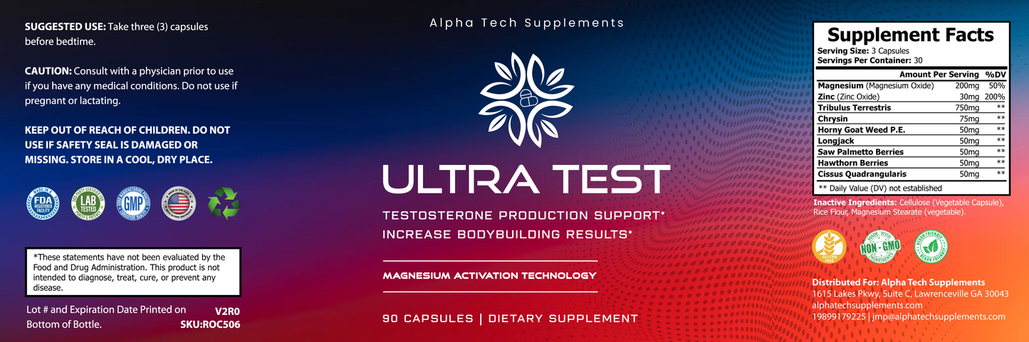 Ultra Test - Premium from Alpha Tech Supplements - Just $27.99! Shop now at Alpha Tech Supplements
