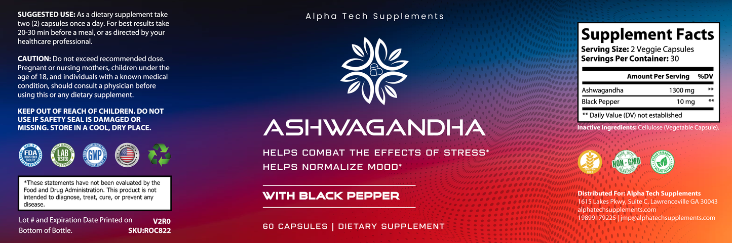 Ashwaganda - Premium from Alpha Tech Supplements - Just $24.99! Shop now at Alpha Tech Supplements
