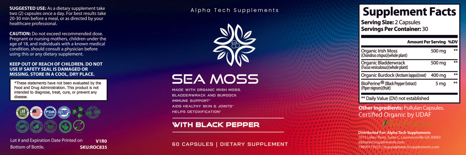 Irish Sea Moss - Premium supplement from Alpha Tech Supplements - Just $27.99! Shop now at Alpha Tech Supplements 